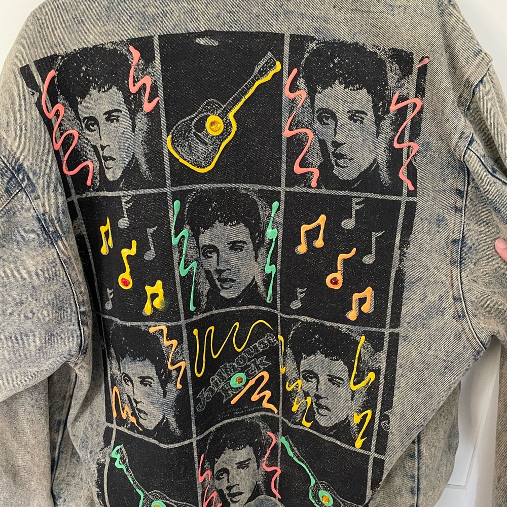 Liberty Flyer Denim Jacket with Graphic Print